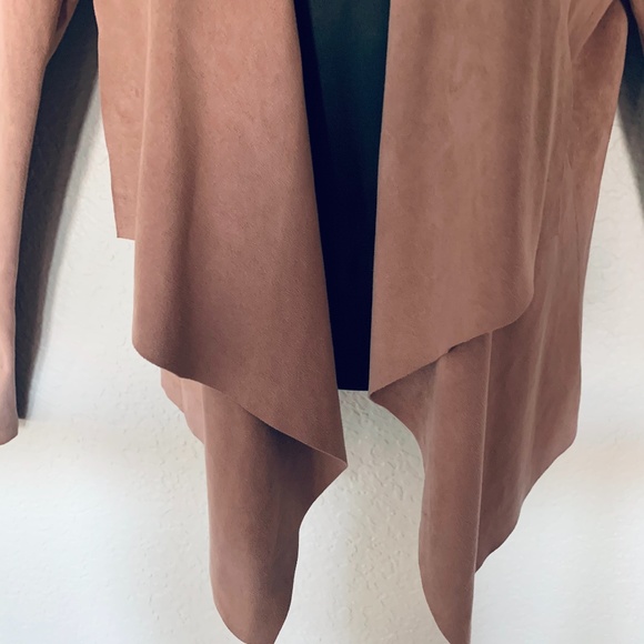 🪷Forever 21 women’s  waterfall faux suede jacket/cardigan - Picture 2 of 7